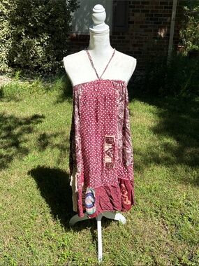 Breakfast With Matisse Sleeveless halter mini dress top M-L-XL free sizing